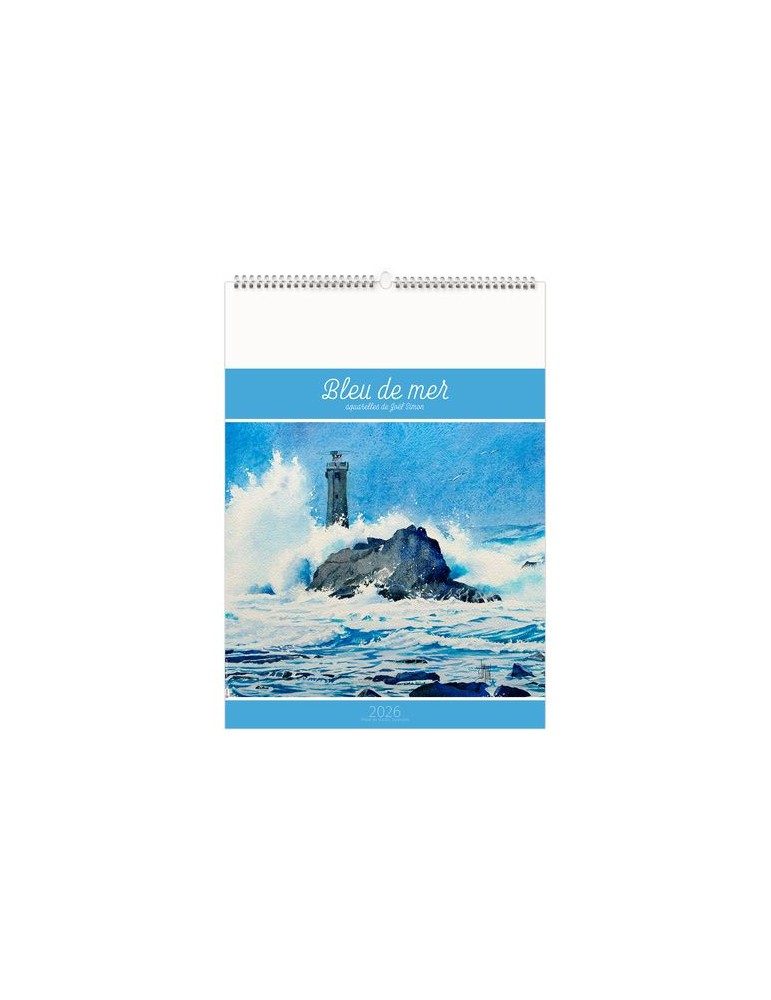 BLEU DE MER 2026 - 6 FEUILLETS - RELIURE BAGUETTE - MARQUAGE 1 COULEUR