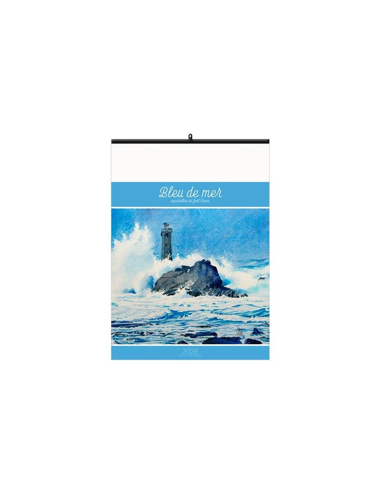 BLEU DE MER 2026 - 6 FEUILLETS - RELIURE BAGUETTE - MARQUAGE 1 COULEUR