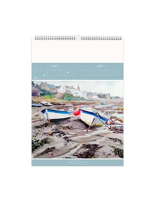 BLEU DE MER 2026 - 6 FEUILLETS - RELIURE BAGUETTE - MARQUAGE 1 COULEUR