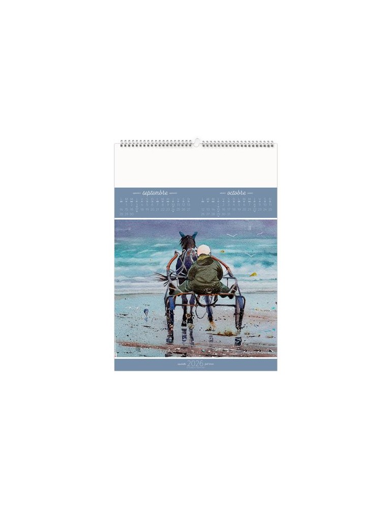 BLEU DE MER 2026 - 6 FEUILLETS - RELIURE BAGUETTE - MARQUAGE 1 COULEUR