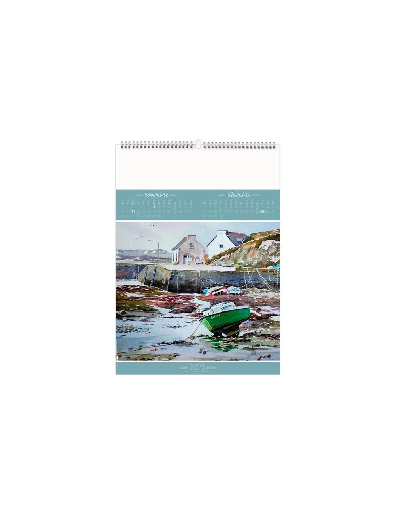 BLEU DE MER 2026 - 6 FEUILLETS - RELIURE BAGUETTE - MARQUAGE 1 COULEUR