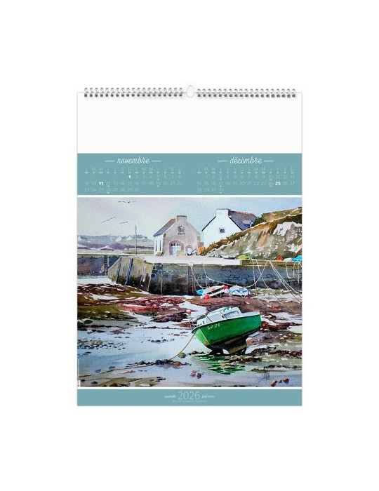 BLEU DE MER 2026 - 6 FEUILLETS - RELIURE BAGUETTE - MARQUAGE 1 COULEUR