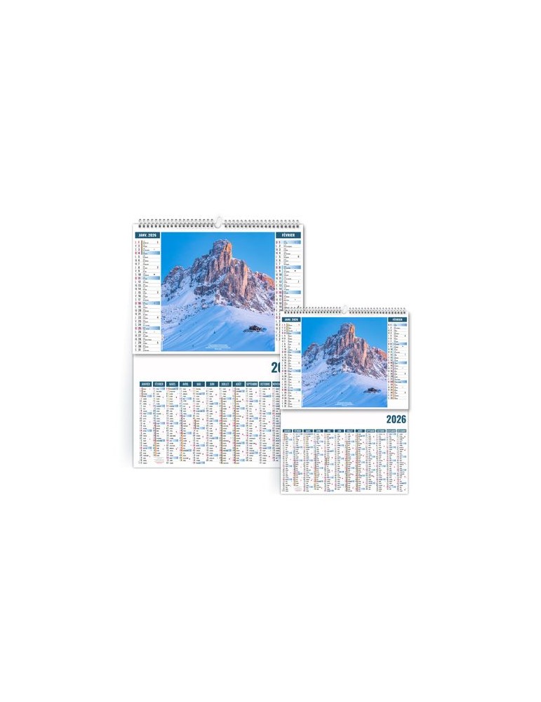 2EN1 - CALME 2026 - SMALL 330 x 470 mm - MARQUAGE 1 COULEUR