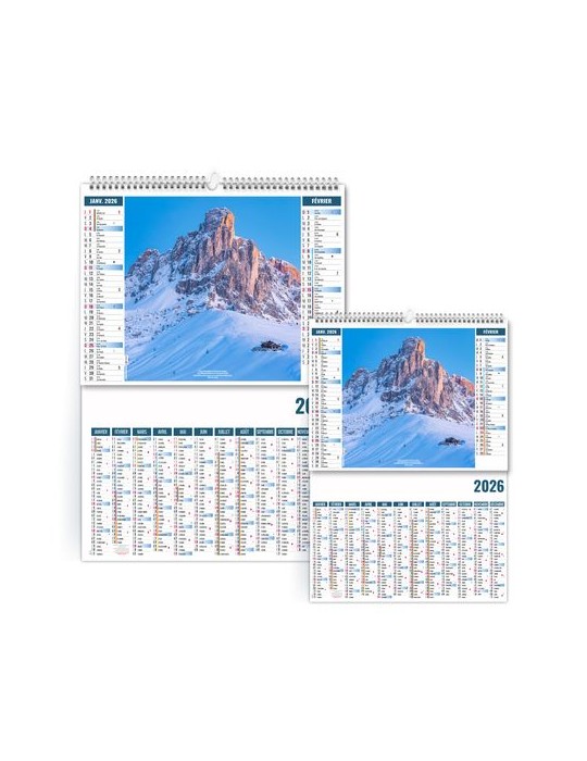 2EN1 - CALME 2026 - SMALL 330 x 470 mm - MARQUAGE 1 COULEUR