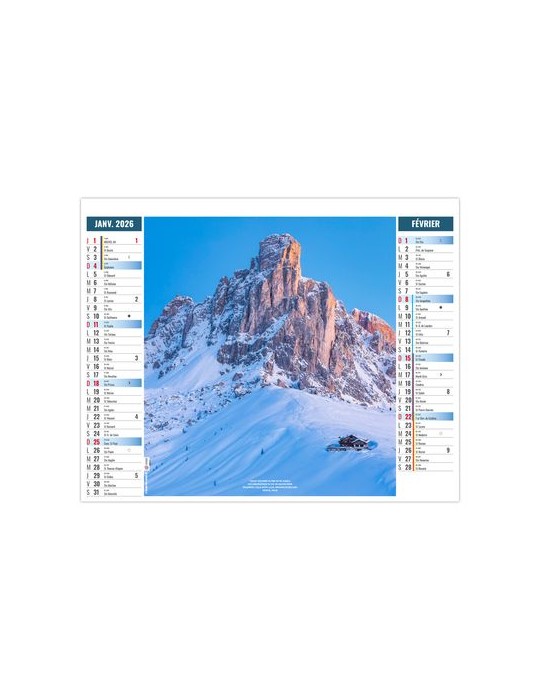 2EN1 - CALME 2026 - SMALL 330 x 470 mm - MARQUAGE 1 COULEUR