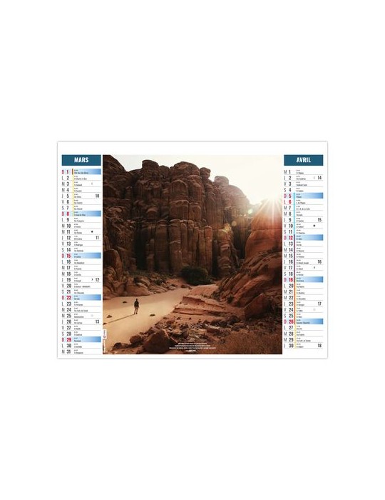 2EN1 - CALME 2026 - SMALL 330 x 470 mm - MARQUAGE 1 COULEUR