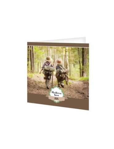 CARTE DE VOEUX - BAMBINS 2026  AVEC ENVELOPPE - SANS MARQUAGE