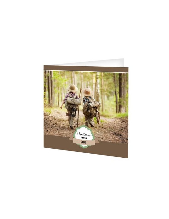 CARTE DE VOEUX - BAMBINS 2026  AVEC ENVELOPPE - SANS MARQUAGE