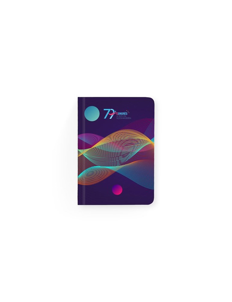 NOTEBOOK DOS CARRE COLLE - MIDI 150 x 210 mm - COUVERTURE 380g SATIMAT AVEC PELLICULAGE BRILLANT PAGES 1 ET 4 - BLOC INTERIEUR D