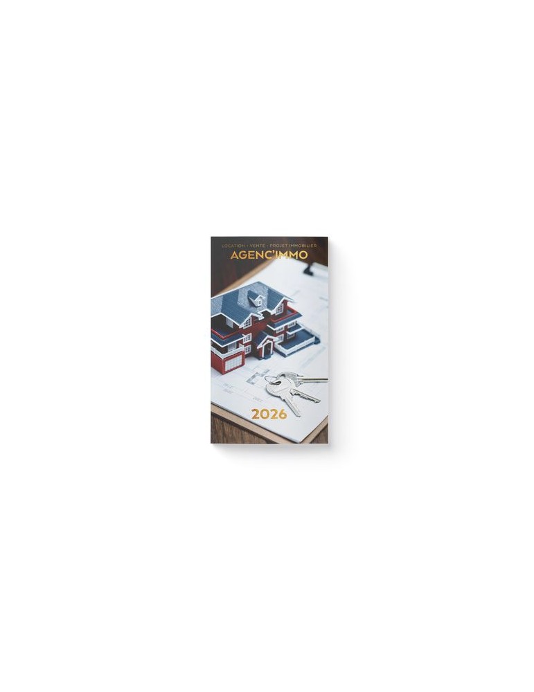 ECO POCHE CREATION 2026 - 95 x 165 mm - QUINZAINIER 64 PAGES - COUVERTURE 380g QUADRI PAGES 1 ET 4 - PELLICULAGE BRILLANT RECTO 