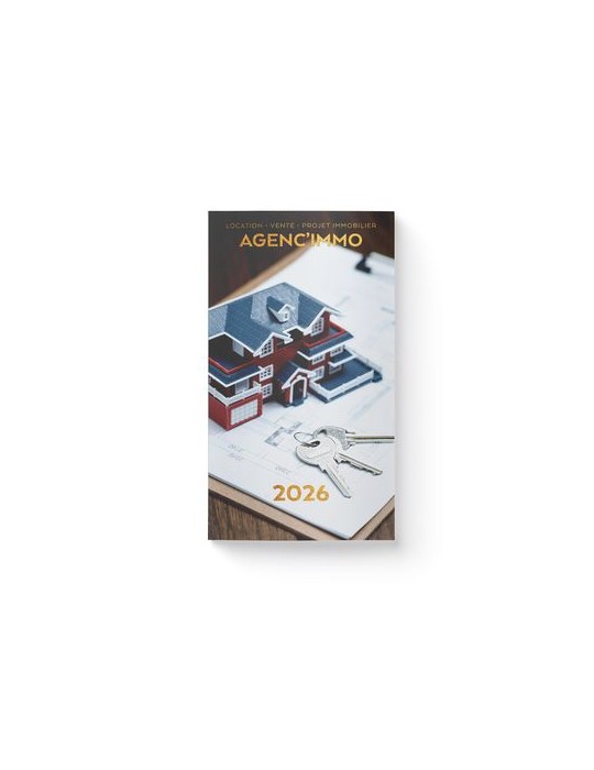 ECO POCHE CREATION 2026 - 95 x 165 mm - QUINZAINIER 64 PAGES - COUVERTURE 380g QUADRI PAGES 1 ET 4 - PELLICULAGE BRILLANT RECTO 