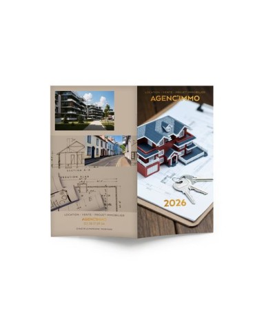 ECO POCHE CREATION 2026 - 95 x 165 mm - QUINZAINIER 64 PAGES - COUVERTURE 380g QUADRI PAGES 1 ET 4 - PELLICULAGE BRILLANT RECTO  2