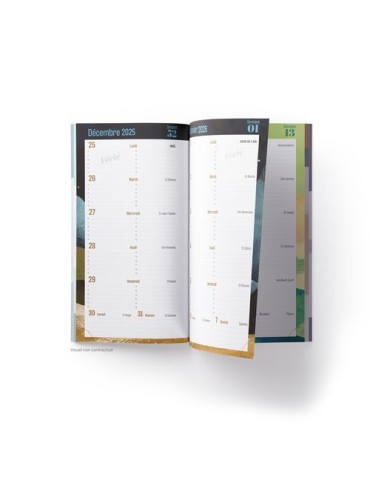 ECO POCHE CREATION 2026 - 95 x 165 mm - QUINZAINIER 64 PAGES - COUVERTURE 380g QUADRI PAGES 1 ET 4 - PELLICULAGE BRILLANT RECTO 
