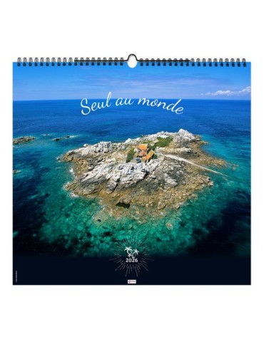 SEUL AU MONDE 2026 - SMALL 330 x 315 mm - 6 FEUILLETS - RELIURE BAGUETTE - MARQUAGE 1 COULEUR