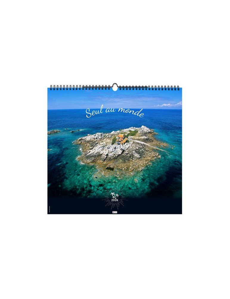 SEUL AU MONDE 2026 - SMALL 330 x 315 mm - 6 FEUILLETS - RELIURE BAGUETTE - MARQUAGE 1 COULEUR