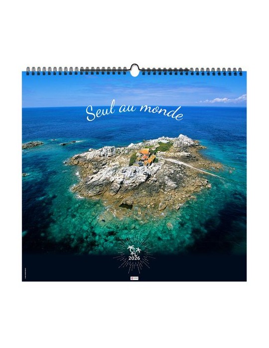 SEUL AU MONDE 2026 - SMALL 330 x 315 mm - 6 FEUILLETS - RELIURE BAGUETTE - MARQUAGE 1 COULEUR