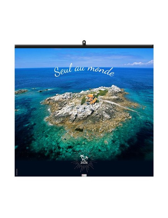 SEUL AU MONDE 2026 - SMALL 330 x 315 mm - 6 FEUILLETS - RELIURE BAGUETTE - MARQUAGE 1 COULEUR