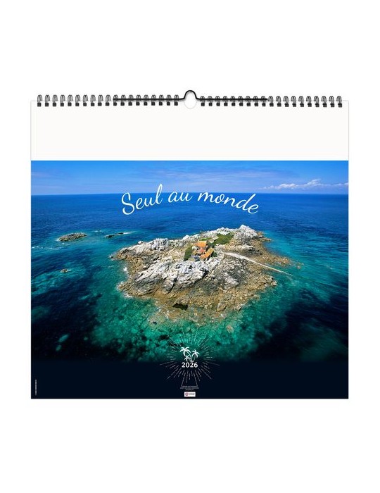SEUL AU MONDE 2026 - SMALL 330 x 315 mm - 6 FEUILLETS - RELIURE BAGUETTE - MARQUAGE 1 COULEUR