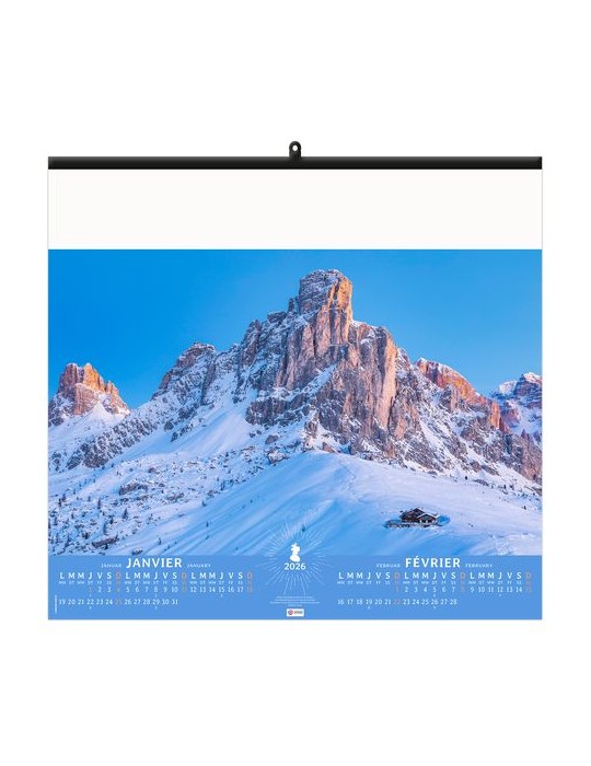 SEUL AU MONDE 2026 - SMALL 330 x 315 mm - 6 FEUILLETS - RELIURE BAGUETTE - MARQUAGE 1 COULEUR