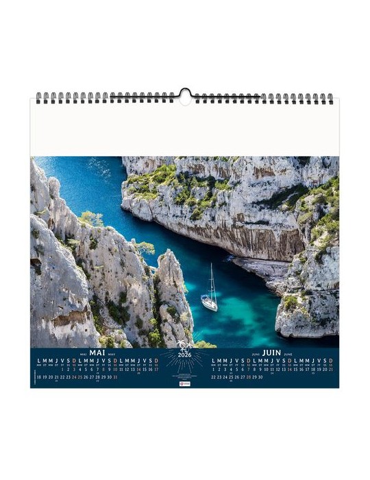 SEUL AU MONDE 2026 - SMALL 330 x 315 mm - 6 FEUILLETS - RELIURE BAGUETTE - MARQUAGE 1 COULEUR