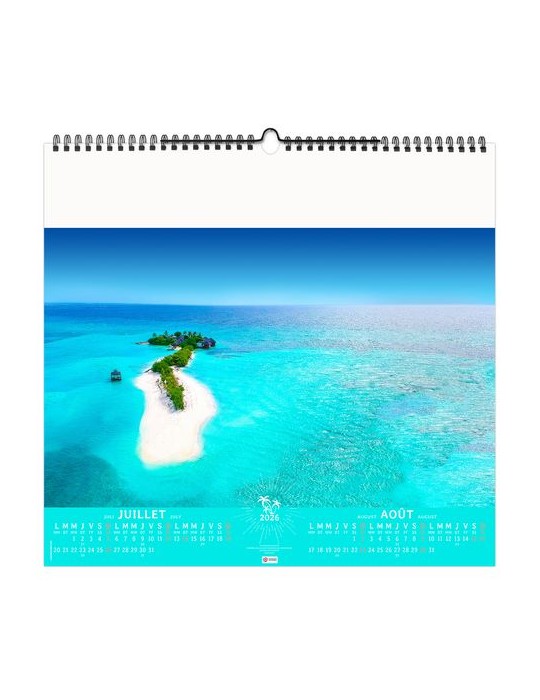 SEUL AU MONDE 2026 - SMALL 330 x 315 mm - 6 FEUILLETS - RELIURE BAGUETTE - MARQUAGE 1 COULEUR