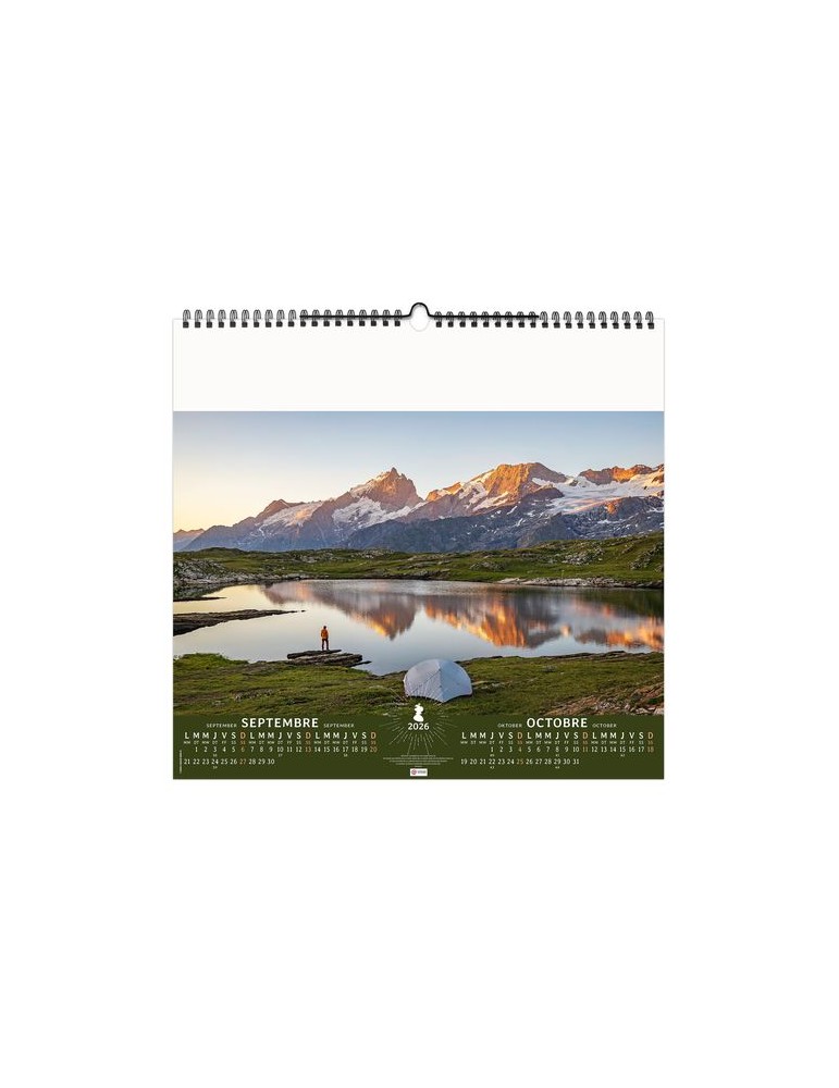 SEUL AU MONDE 2026 - SMALL 330 x 315 mm - 6 FEUILLETS - RELIURE BAGUETTE - MARQUAGE 1 COULEUR