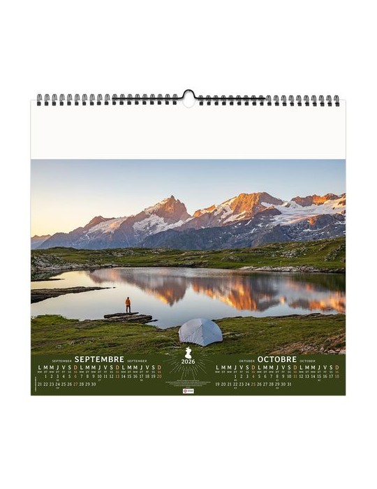 SEUL AU MONDE 2026 - SMALL 330 x 315 mm - 6 FEUILLETS - RELIURE BAGUETTE - MARQUAGE 1 COULEUR