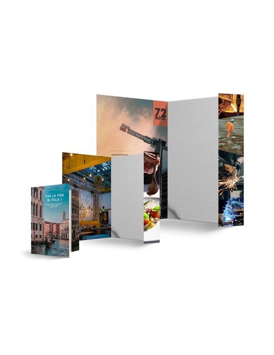 CONFERENCIER - MAXI 210 X 297 mm - COUVERTURE 380g SANS PELLICULAGE - BLOC INTERIEUR 30F SANS IMPRESSION 80g OFFSET