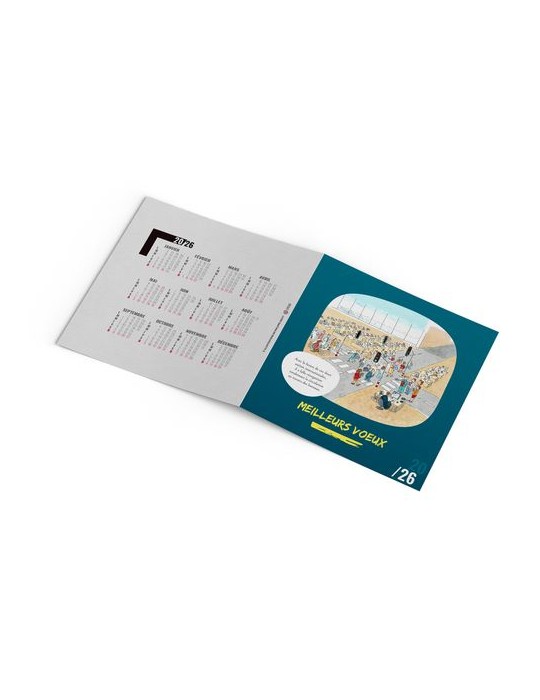 CARTE DE VOEUX - SOURIRE 2026  AVEC ENVELOPPE - SANS MARQUAGE