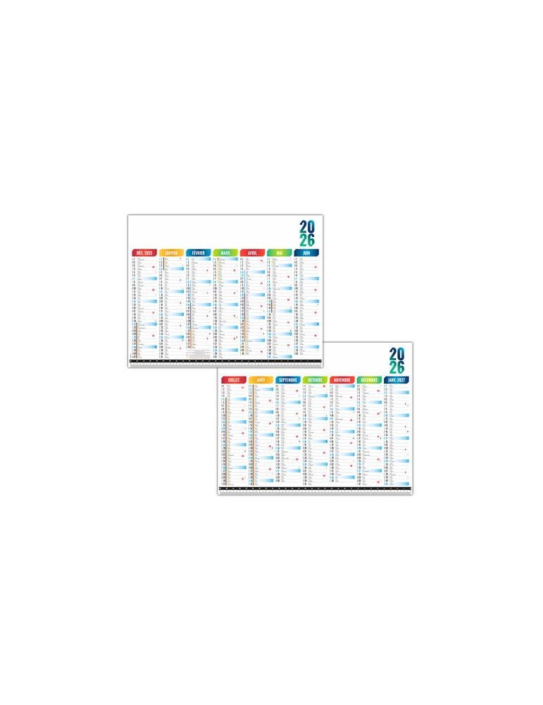 SOUS-MAIN SMP MESURE 2026 - 297X210MM QUADRI RECTO VERSO PLASTIFIE ENCAPSULE