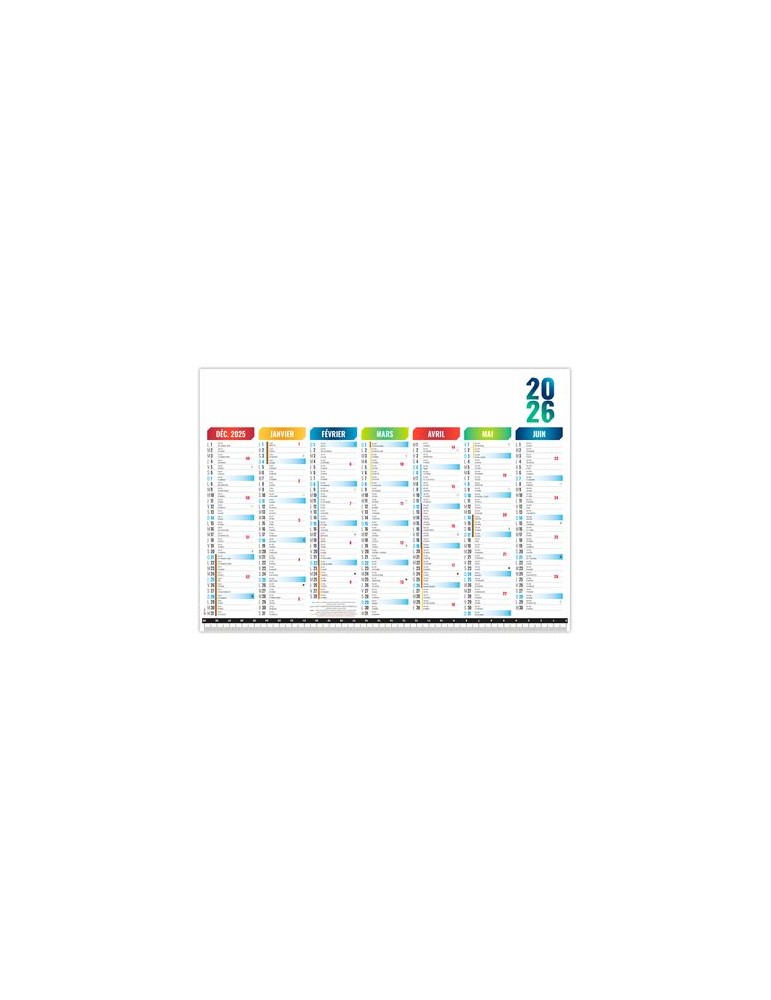 SOUS-MAIN SMP MESURE 2026 - 297X210MM QUADRI RECTO VERSO PLASTIFIE ENCAPSULE