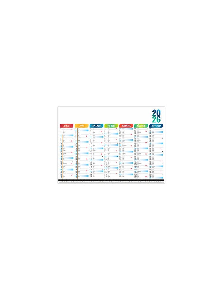 SOUS-MAIN SMP MESURE 2026 - 297X210MM QUADRI RECTO VERSO PLASTIFIE ENCAPSULE