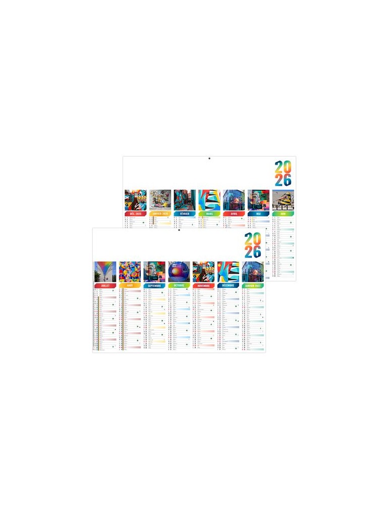 FLORIAN 2026 - MIDI 430 x 335 mm - LEGER 400G - SANS MARQUAGE - 1 TROU EN TETE