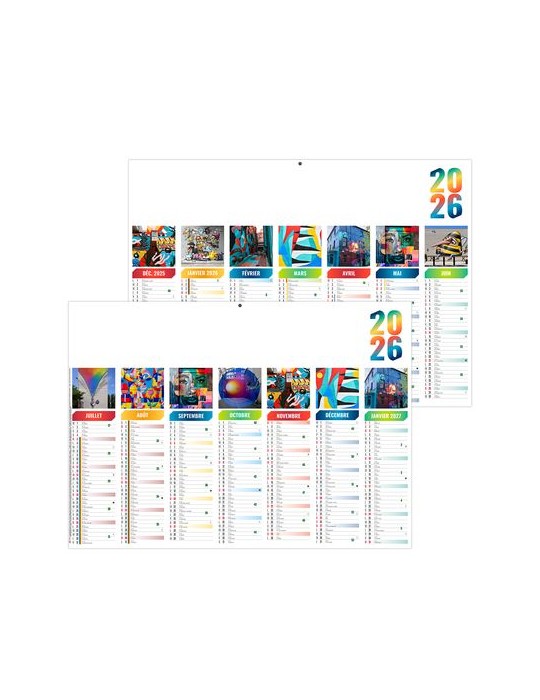 FLORIAN 2026 - MIDI 430 x 335 mm - LEGER 400G - SANS MARQUAGE - 1 TROU EN TETE