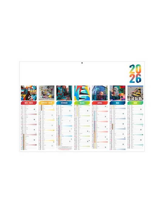 FLORIAN 2026 - MIDI 430 x 335 mm - LEGER 400G - SANS MARQUAGE - 1 TROU EN TETE