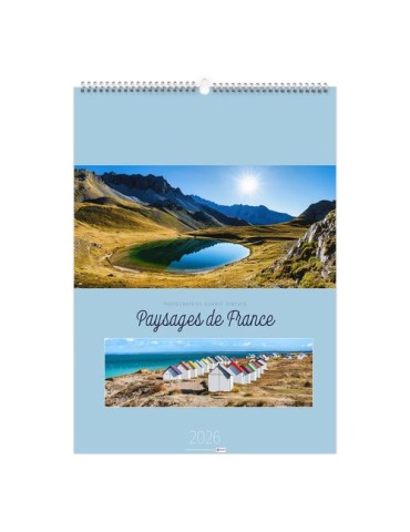 PAYSAGES DE FRANCE 2026 - 6 FEUILLETS - RELIURE BAGUETTE - MARQUAGE 1 COULEUR