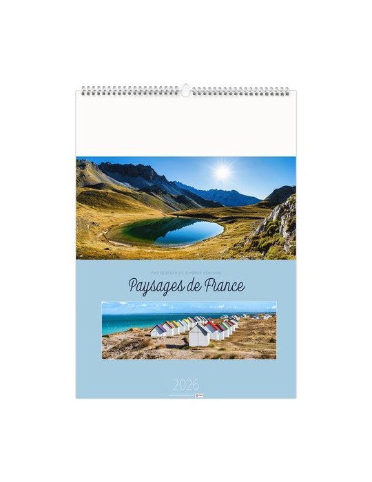 PAYSAGES DE FRANCE 2026 - 6 FEUILLETS - RELIURE BAGUETTE - MARQUAGE 1 COULEUR
