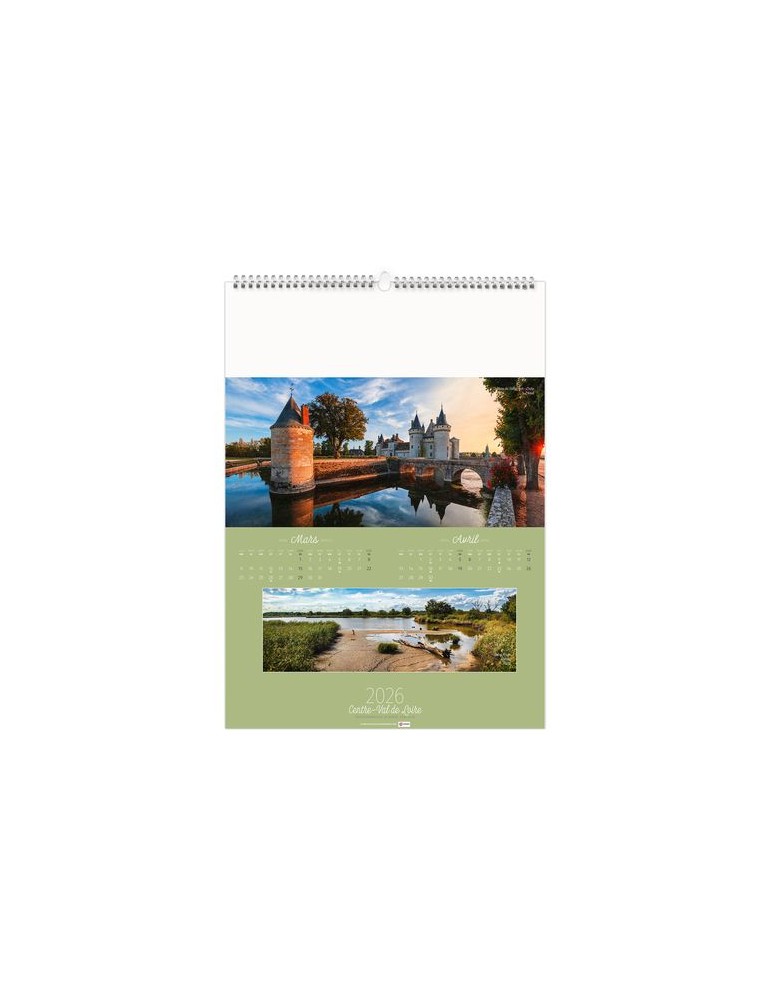 PAYSAGES DE FRANCE 2026 - 6 FEUILLETS - RELIURE BAGUETTE - MARQUAGE 1 COULEUR