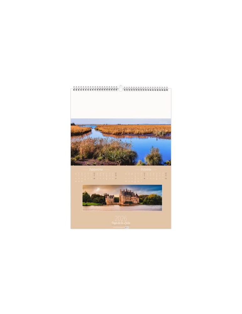 PAYSAGES DE FRANCE 2026 - 6 FEUILLETS - RELIURE BAGUETTE - MARQUAGE 1 COULEUR