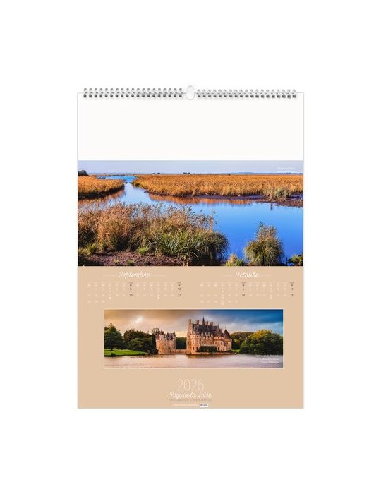 PAYSAGES DE FRANCE 2026 - 6 FEUILLETS - RELIURE BAGUETTE - MARQUAGE 1 COULEUR