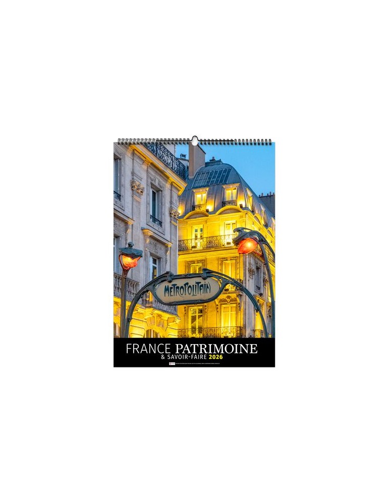 FRANCE PATRIMOINE 2026 - 6 FEUILLETS - RELIURE BAGUETTE - MARQUAGE 1 COULEUR