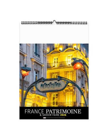 FRANCE PATRIMOINE 2026 - 6 FEUILLETS - RELIURE BAGUETTE - MARQUAGE 1 COULEUR 2