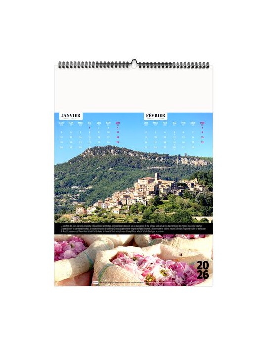 FRANCE PATRIMOINE 2026 - 6 FEUILLETS - RELIURE BAGUETTE - MARQUAGE 1 COULEUR