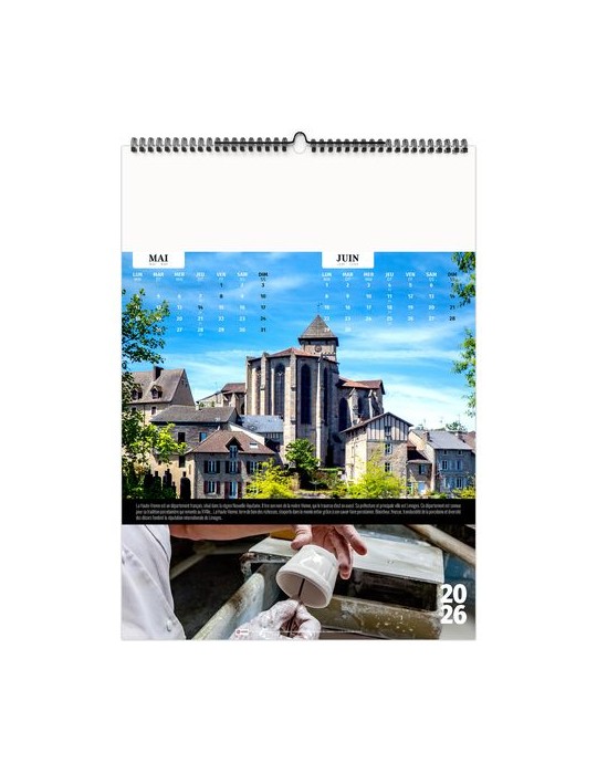 FRANCE PATRIMOINE 2026 - 6 FEUILLETS - RELIURE BAGUETTE - MARQUAGE 1 COULEUR