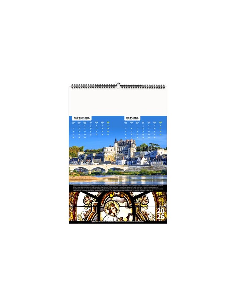 FRANCE PATRIMOINE 2026 - 6 FEUILLETS - RELIURE BAGUETTE - MARQUAGE 1 COULEUR