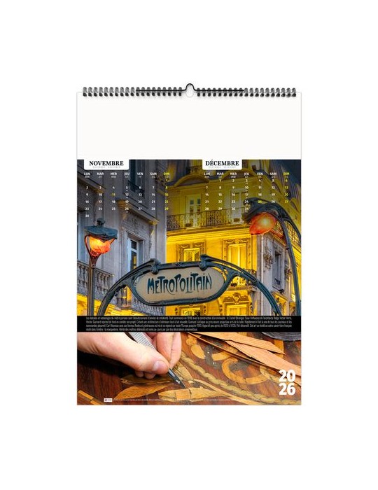 FRANCE PATRIMOINE 2026 - 6 FEUILLETS - RELIURE BAGUETTE - MARQUAGE 1 COULEUR