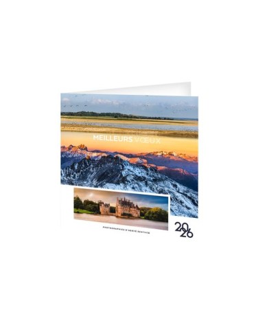 CARTE DE VOEUX - PLEIN CHAMP 2026  AVEC ENVELOPPE - SANS MARQUAGE