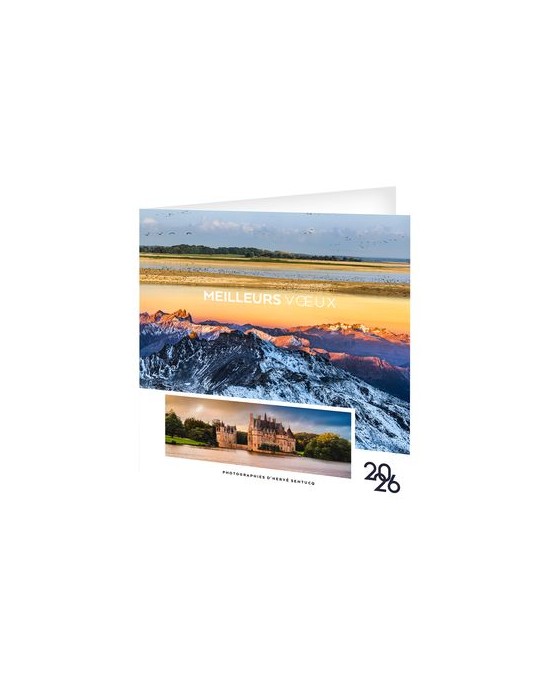 CARTE DE VOEUX - PLEIN CHAMP 2026  AVEC ENVELOPPE - SANS MARQUAGE