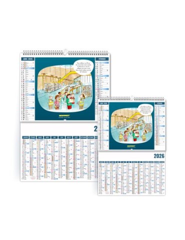 2EN1 - HUMOUR 2026 - XXL 474 x 700 mm - MARQUAGE 1 COULEUR