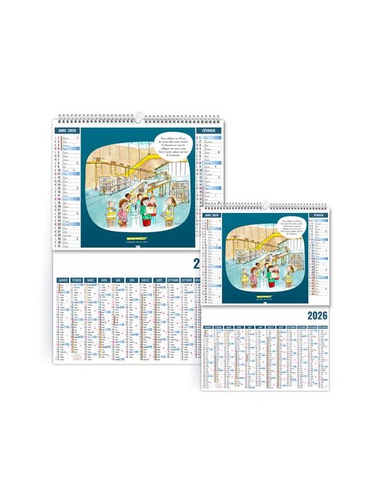 2EN1 - HUMOUR 2026 - XXL 474 x 700 mm - MARQUAGE 1 COULEUR